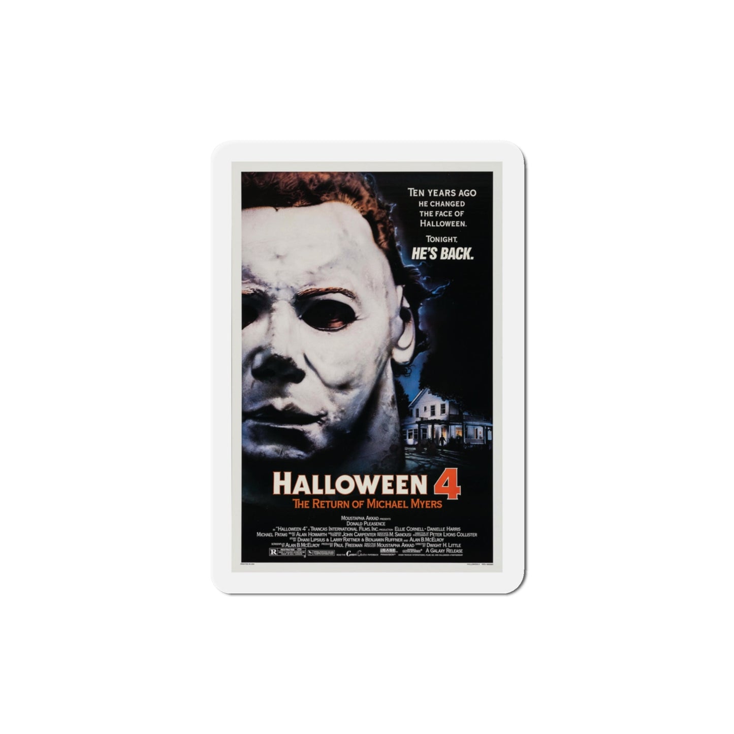 Halloween 4 The Return of Michael 1988 Movie Poster Die-Cut Magnet-3" x 3"-The Sticker Space