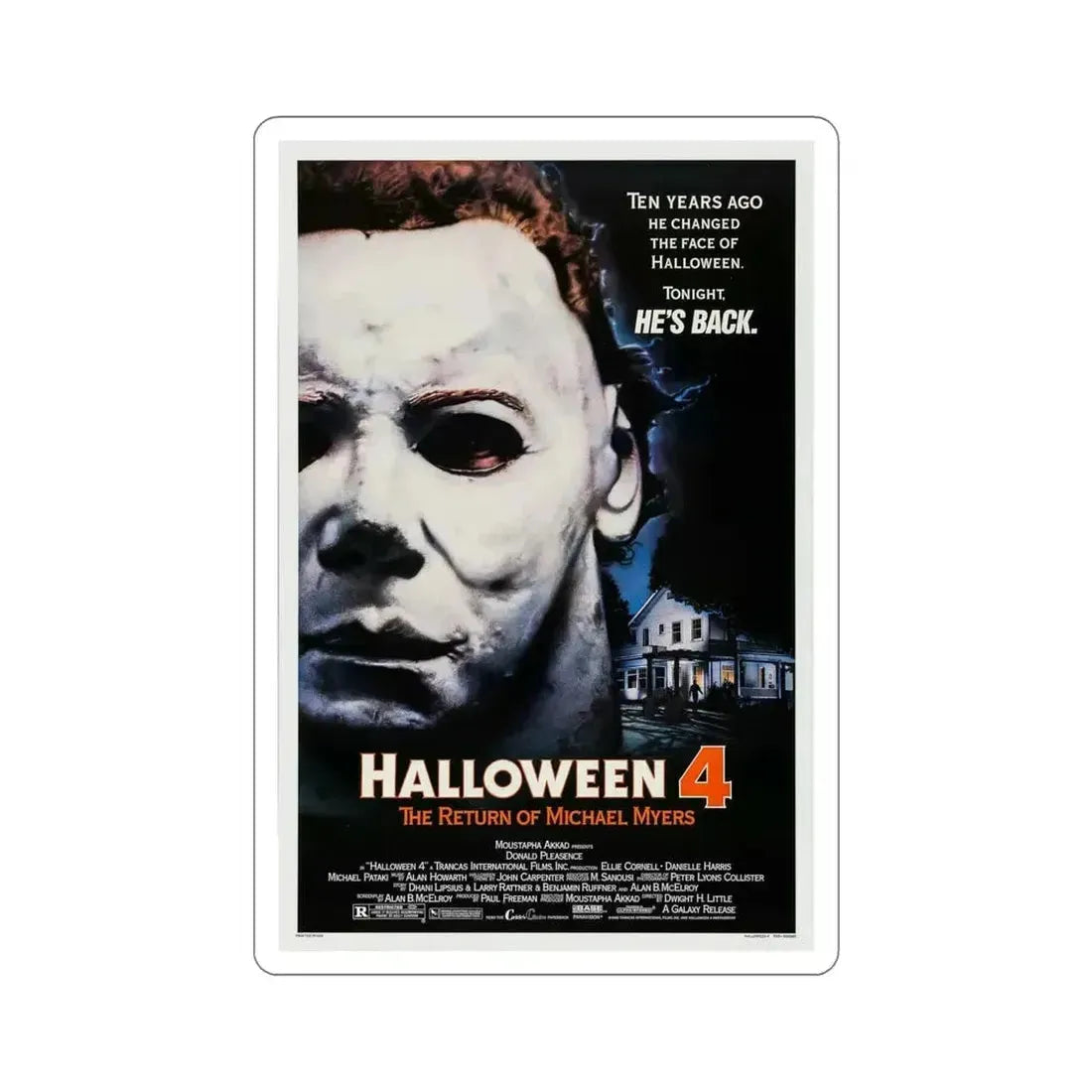 Halloween 4 The Return of Michael 1988 Movie Poster STICKER Vinyl Die-Cut Decal 6 Inch - The Sticker Space