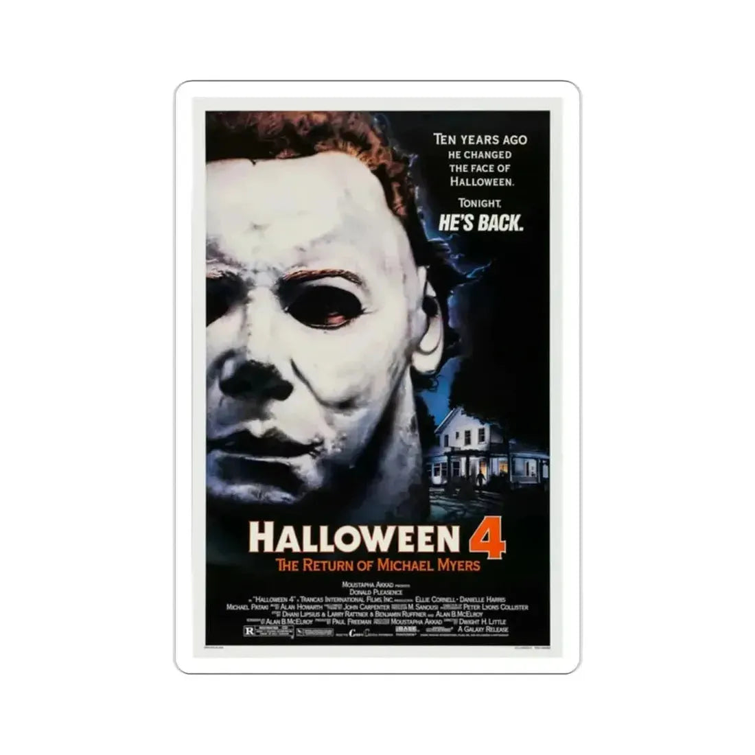 Halloween 4 The Return of Michael 1988 Movie Poster STICKER Vinyl Die-Cut Decal - The Sticker Space