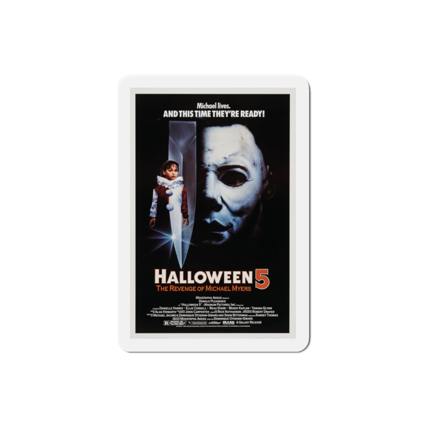 Halloween 5 1989 Movie Poster Die-Cut Magnet-2" x 2"-The Sticker Space