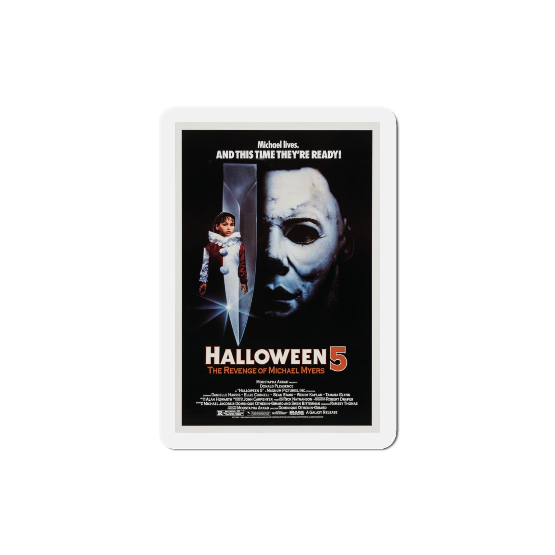 Halloween 5 1989 Movie Poster Die-Cut Magnet-3" x 3"-The Sticker Space