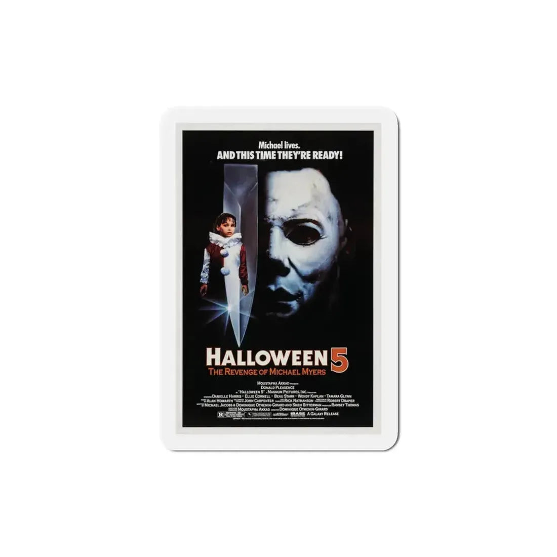 Halloween 5 1989 Movie Poster Refrigerator Magnet 3 Inch - The Sticker Space