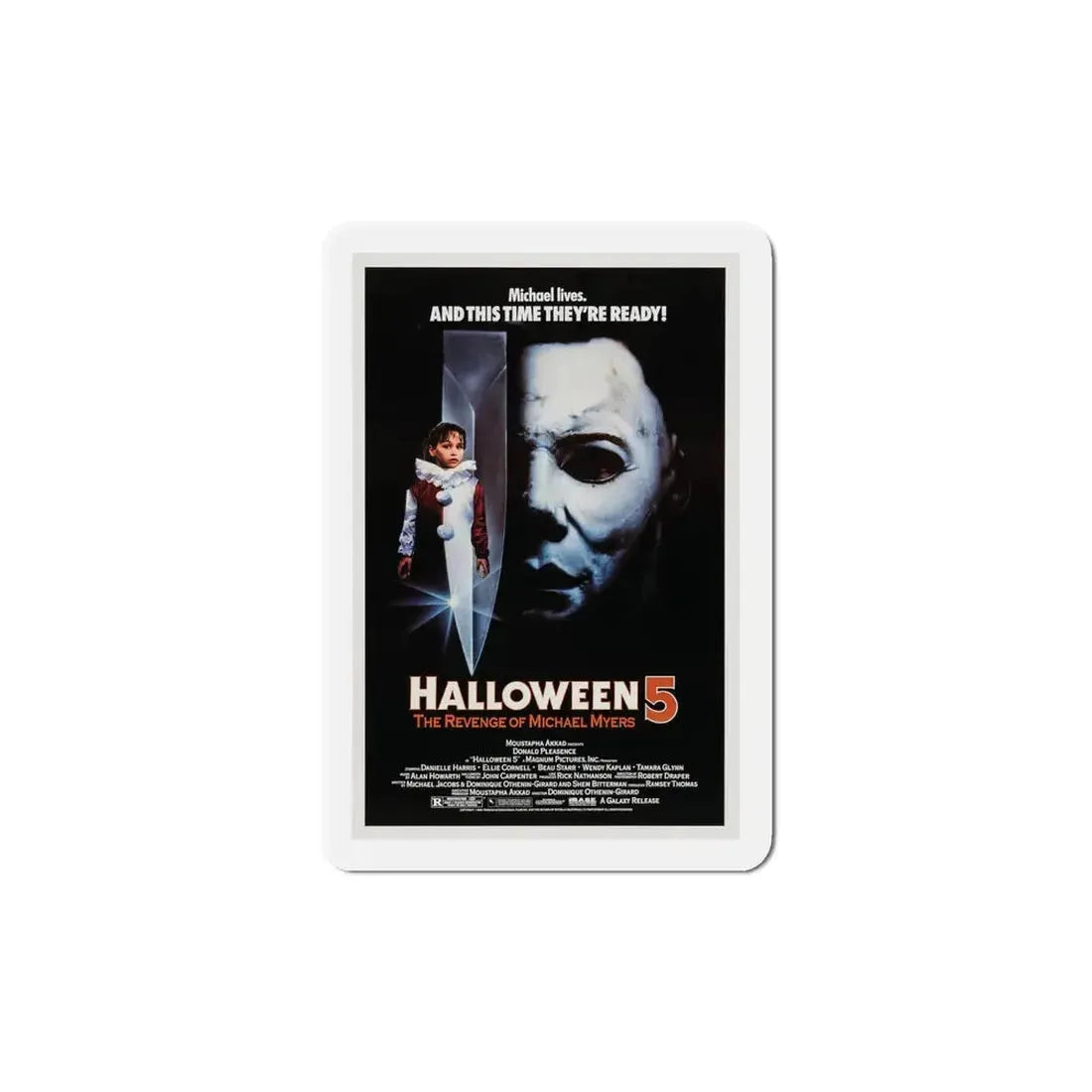 Halloween 5 1989 Movie Poster Refrigerator Magnet 5 Inch - The Sticker Space