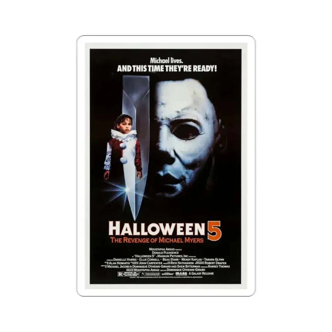 Halloween 5 1989 Movie Poster STICKER Vinyl Die-Cut Decal 2 Inch - The Sticker Space