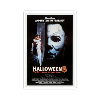 Halloween 5 1989 Movie Poster - STICKER Vinyl Kiss-Cut Decal 3 Inch White - The Sticker Space