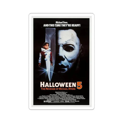 Halloween 5 1989 Movie Poster - STICKER Vinyl Kiss-Cut Decal 4 Inch White - The Sticker Space