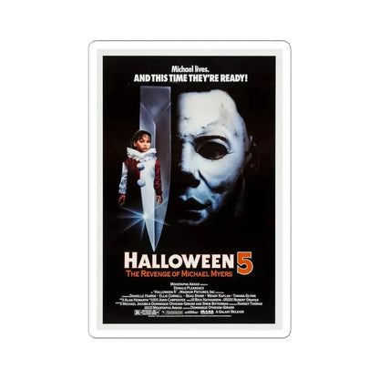 Halloween 5 1989 Movie Poster - STICKER Vinyl Kiss-Cut Decal 6 Inch White - The Sticker Space