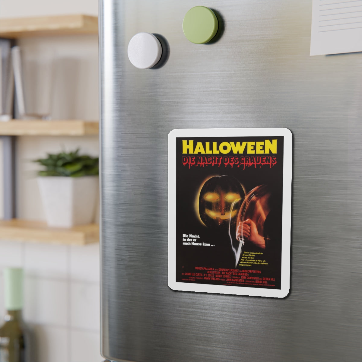 HALLOWEEN (GERMAN) 1978 Movie Poster - Die-Cut Magnet-The Sticker Space