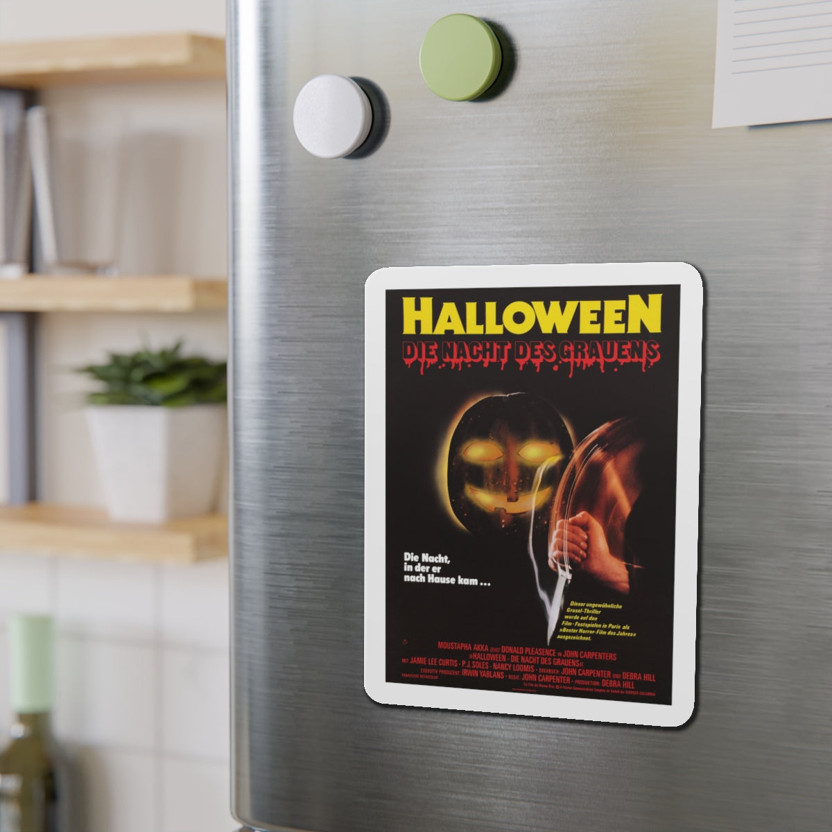 HALLOWEEN (GERMAN) 1978 Movie Poster - Die-Cut Magnet-The Sticker Space