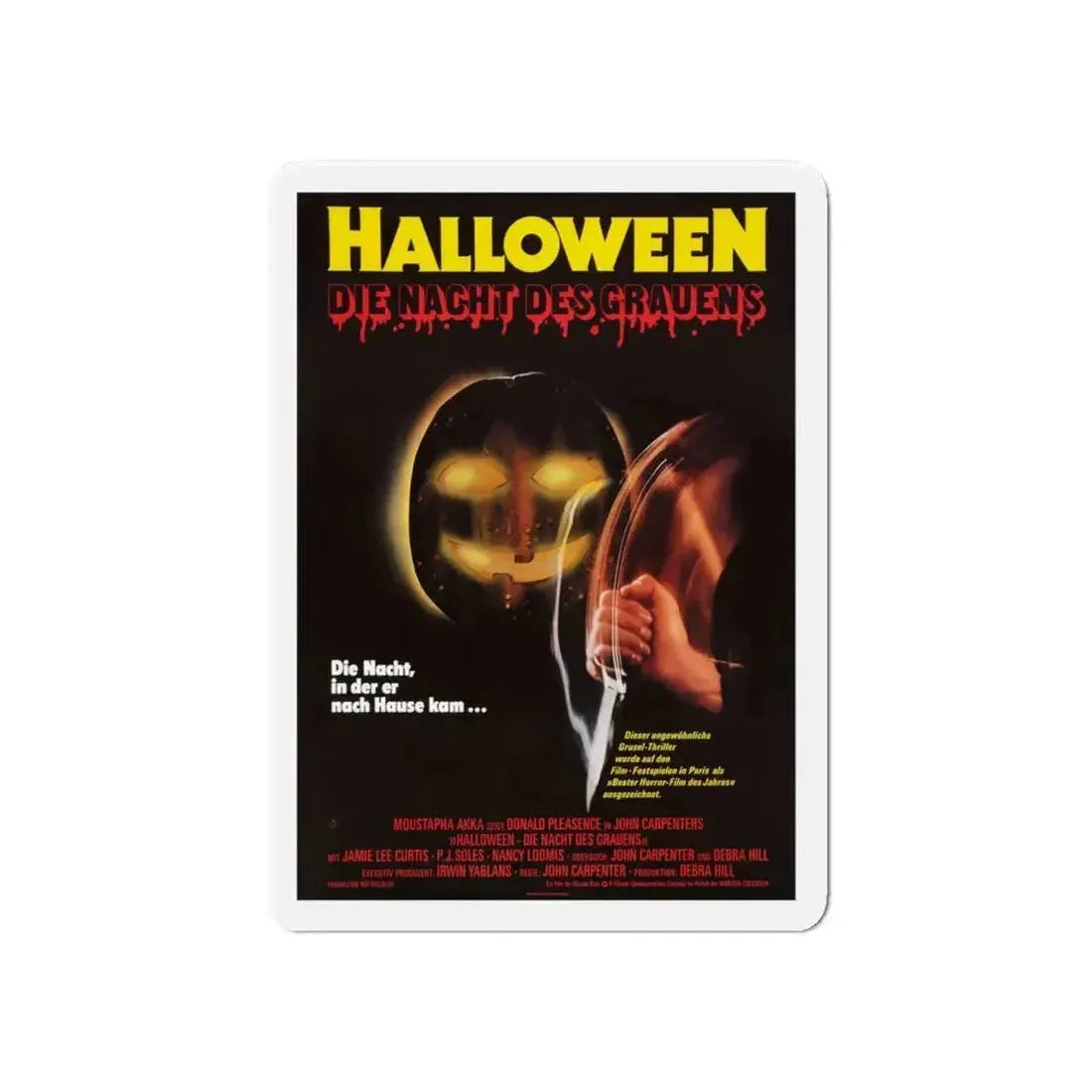 HALLOWEEN (GERMAN) 1978 Movie Poster - Refrigerator Magnet - The Sticker Space