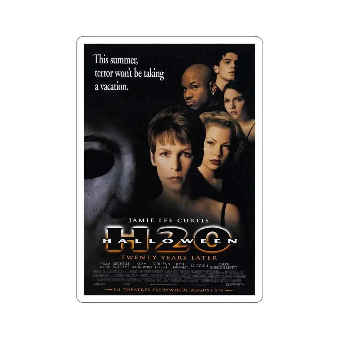 Halloween H20 1998 Movie Poster STICKER Vinyl Die-Cut Decal 5 Inch - The Sticker Space