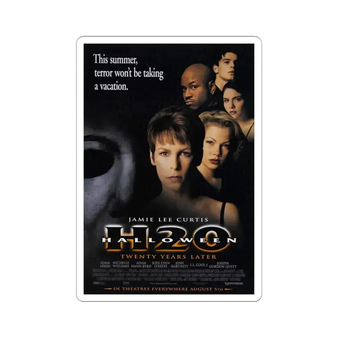 Halloween H20 1998 Movie Poster - STICKER Vinyl Kiss-Cut Decal 3 Inch White - The Sticker Space