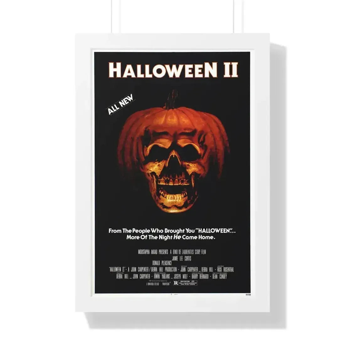 HALLOWEEN II 1981 - Framed Movie Poster 16″ x 24″ White - The Sticker Space