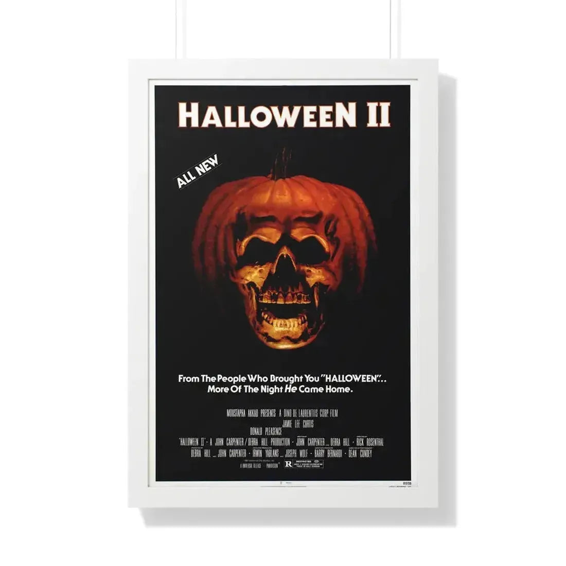 HALLOWEEN II 1981 - Framed Movie Poster 20" x 30" White - The Sticker Space