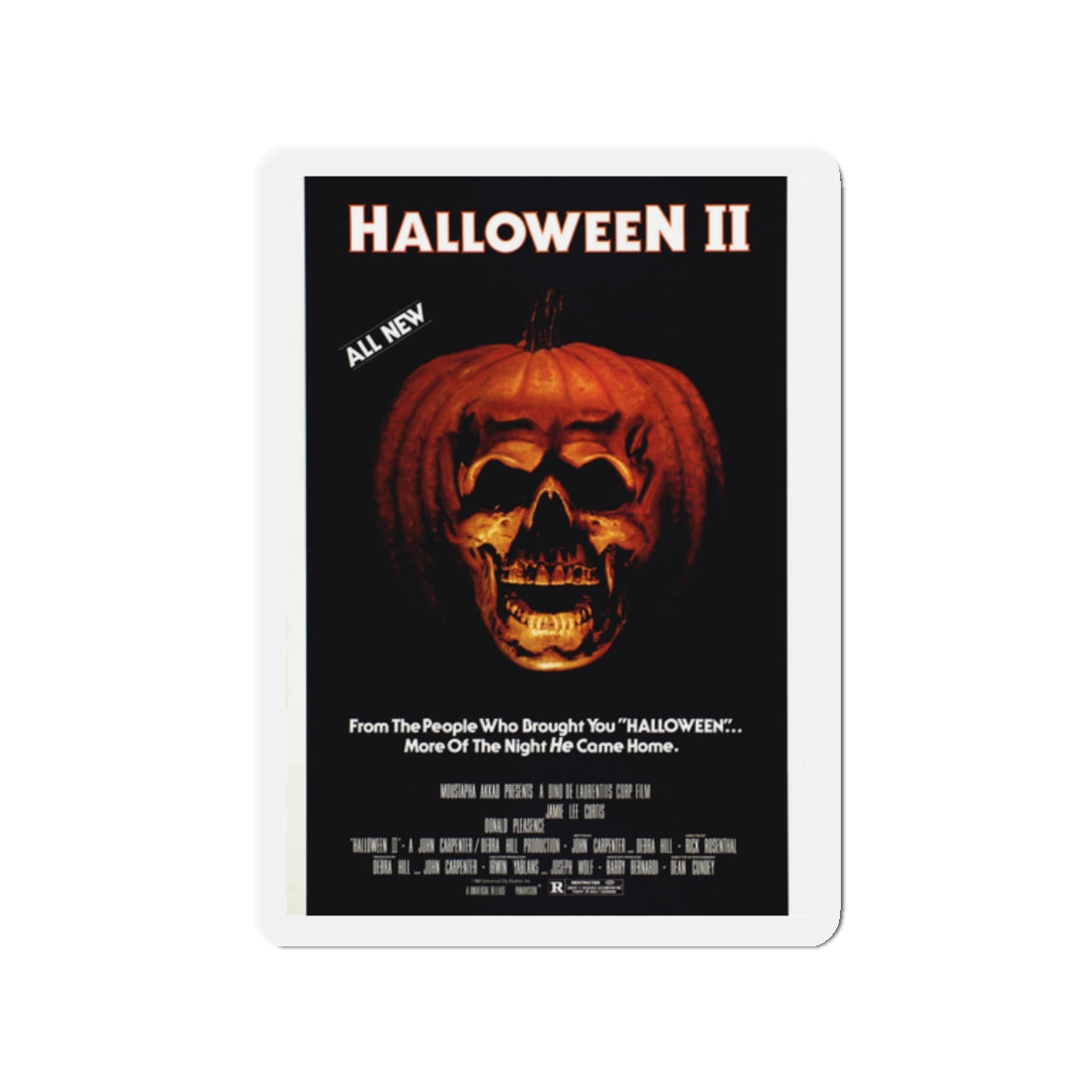 HALLOWEEN II 1981 Movie Poster - Die-Cut Magnet-2" x 2"-The Sticker Space