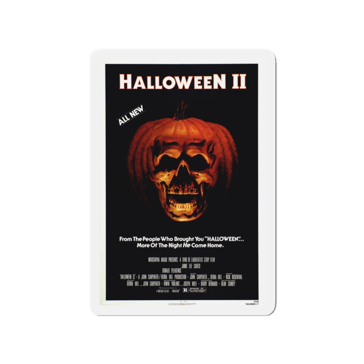 HALLOWEEN II 1981 Movie Poster - Die-Cut Magnet-3" x 3"-The Sticker Space