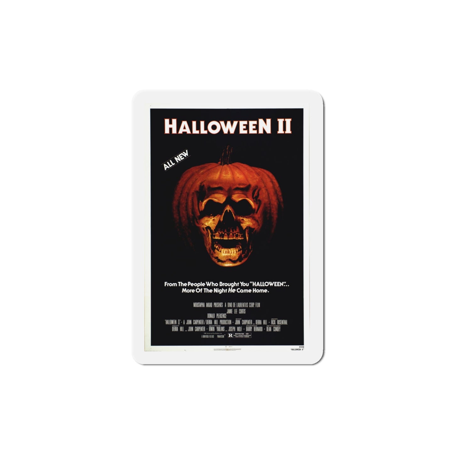 Halloween II 1981 Movie Poster Die-Cut Magnet-4" x 4"-The Sticker Space