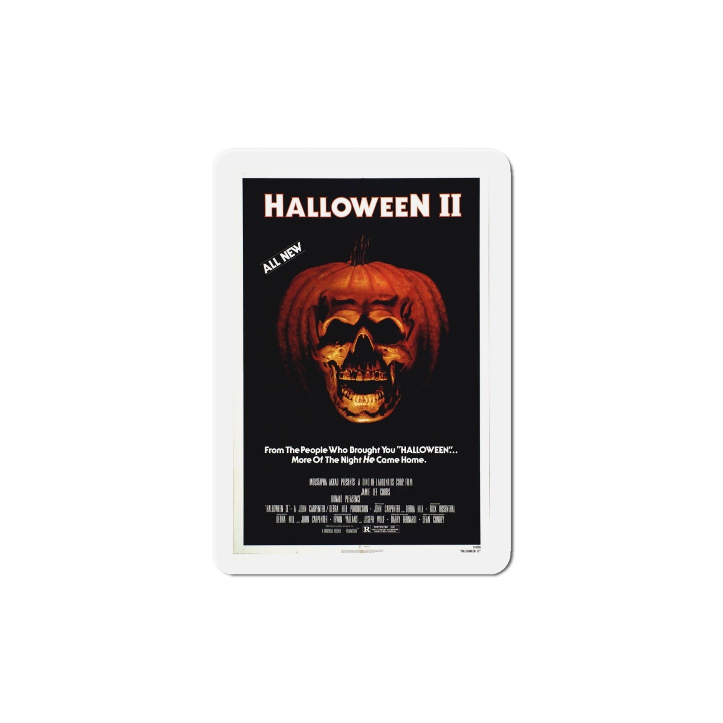 Halloween II 1981 Movie Poster Die-Cut Magnet-6 × 6"-The Sticker Space