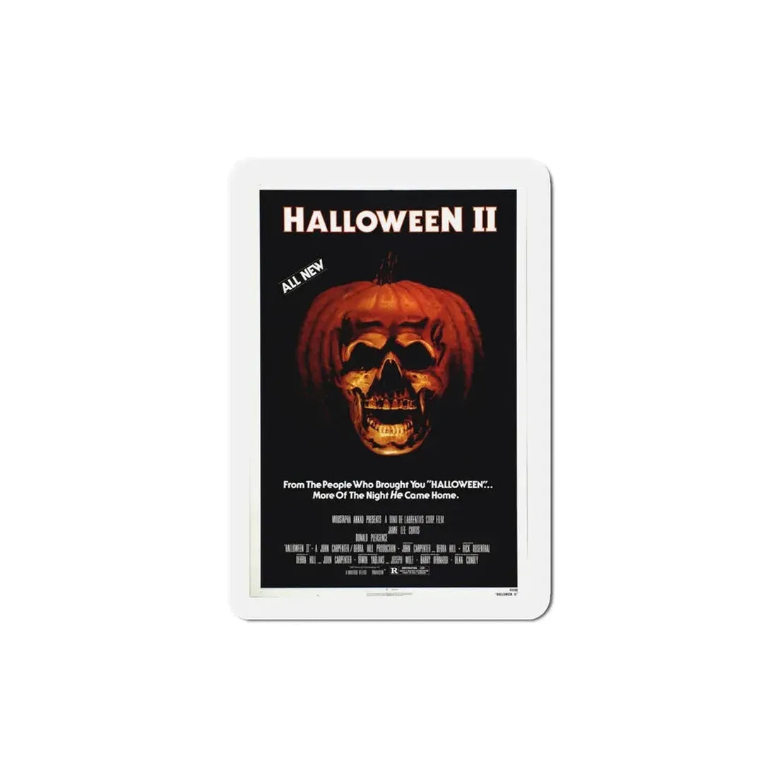 Halloween II 1981 Movie Poster Refrigerator Magnet 5 Inch - The Sticker Space