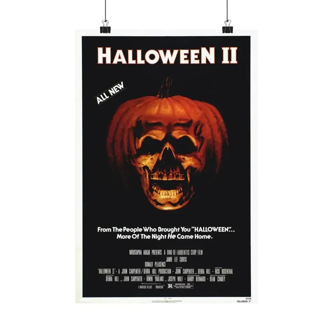 HALLOWEEN II 1981 - Paper Movie Poster - The Sticker Space