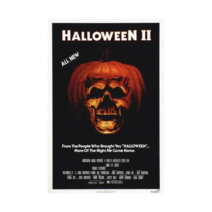 HALLOWEEN II 1981 - Paper Movie Poster - The Sticker Space