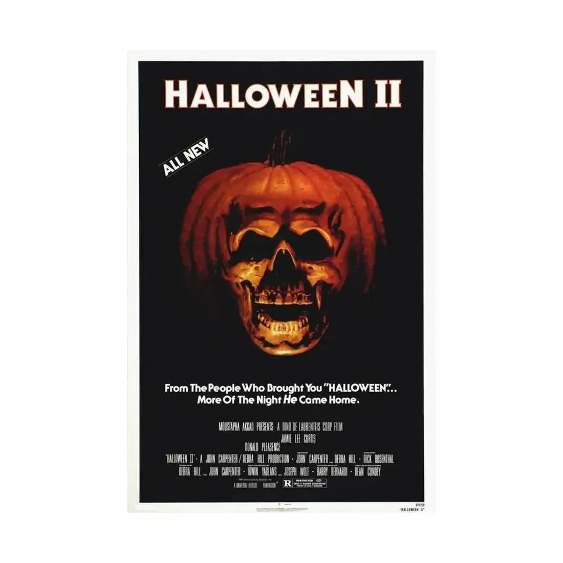 HALLOWEEN II 1981 - Paper Movie Poster - The Sticker Space
