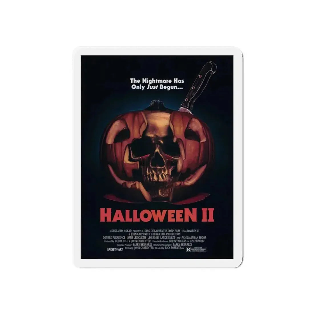 HALLOWEEN II (SADISTART) 1981 Movie Poster - Refrigerator Magnet 6 Inch - The Sticker Space
