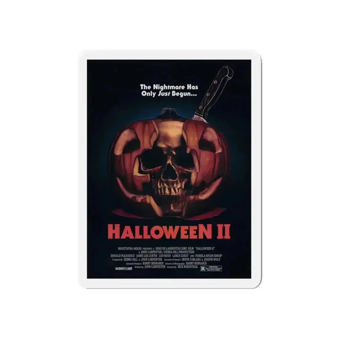 HALLOWEEN II (SADISTART) 1981 Movie Poster - Refrigerator Magnet - The Sticker Space