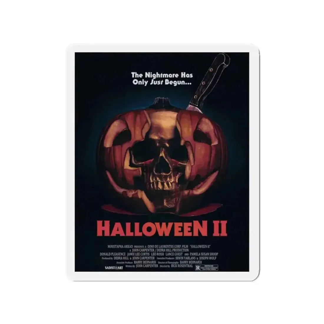 HALLOWEEN II (SADISTART) 1981 Movie Poster - Refrigerator Magnet - The Sticker Space