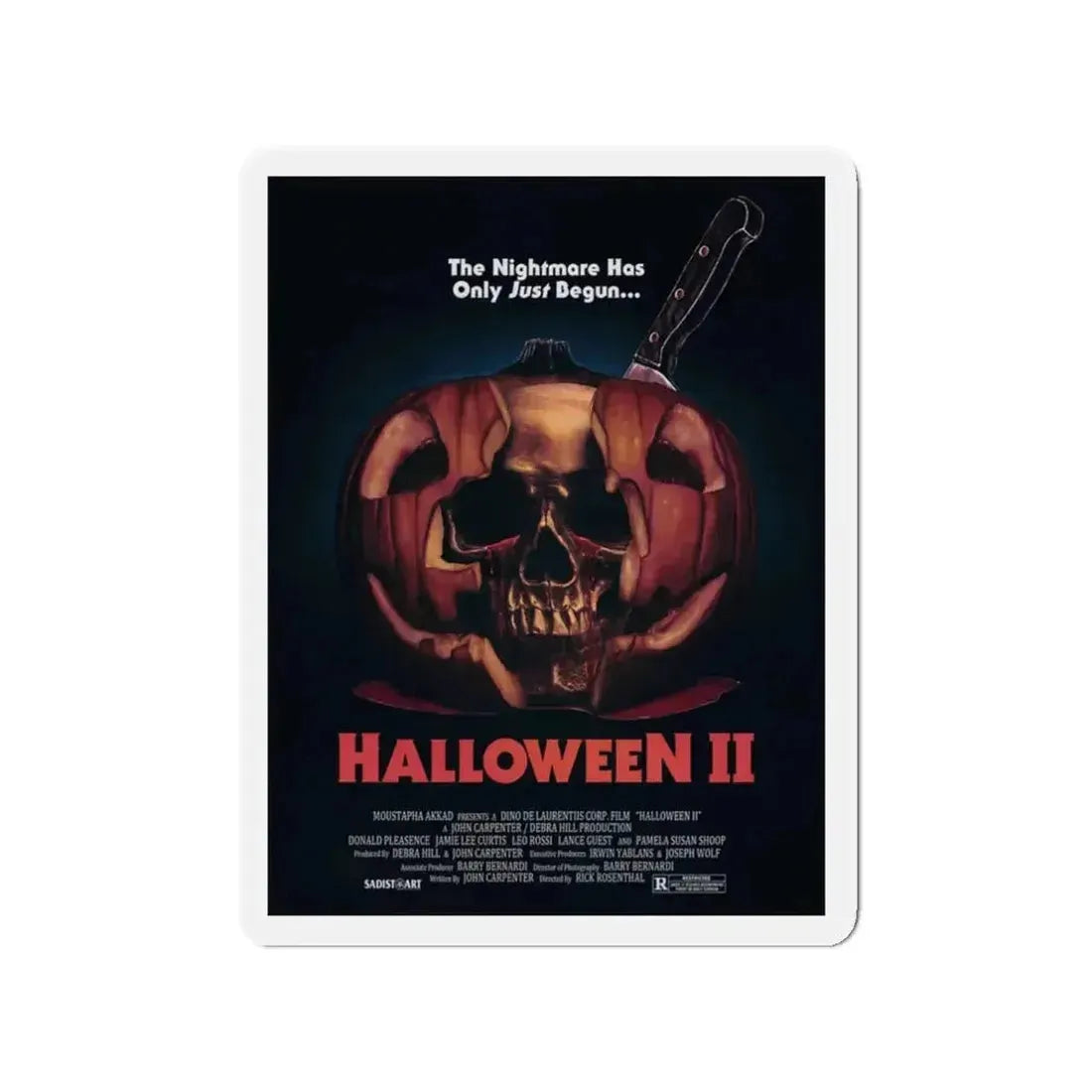 HALLOWEEN II (SADISTART) 1981 Movie Poster - Refrigerator Magnet - The Sticker Space