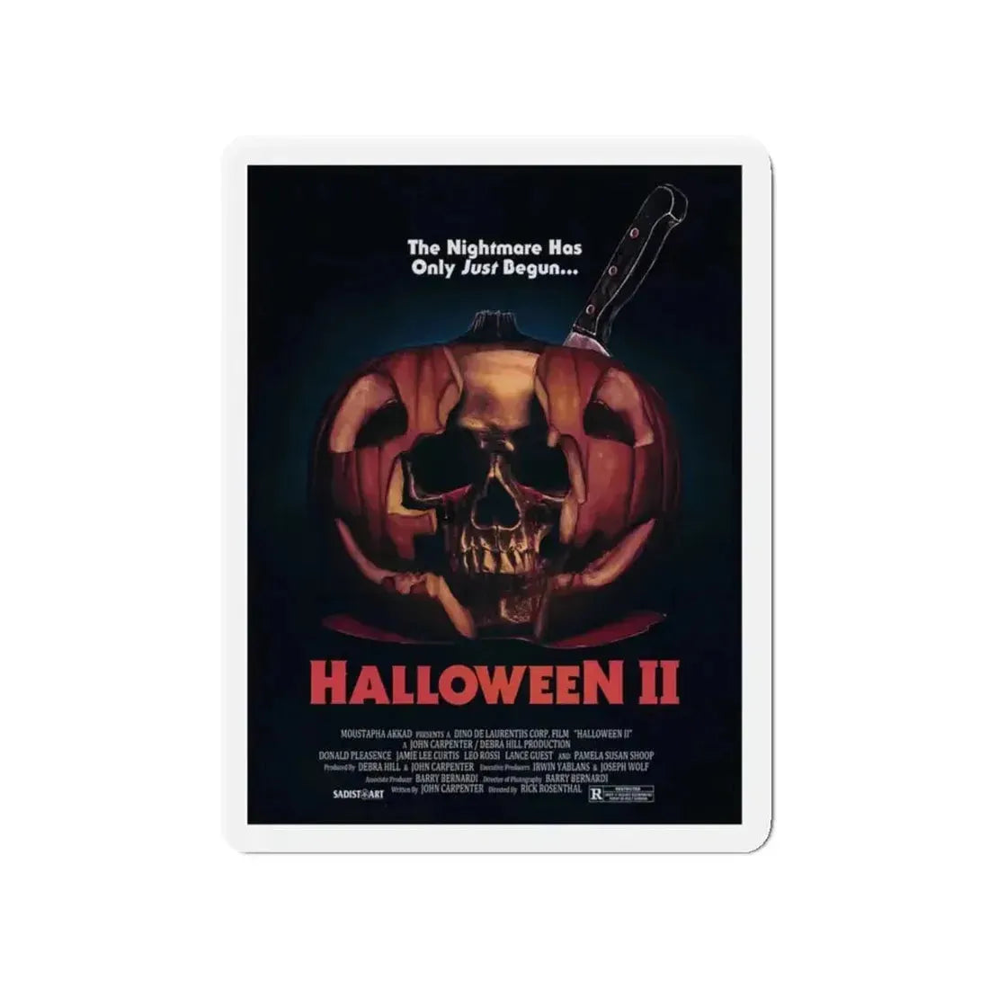 HALLOWEEN II (SADISTART) 1981 Movie Poster - Refrigerator Magnet - The Sticker Space
