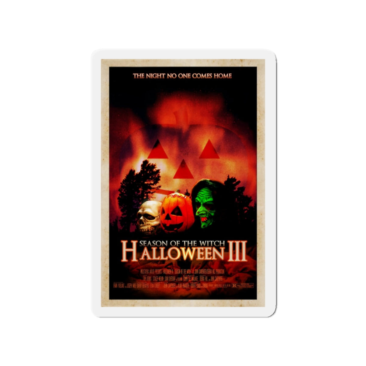 HALLOWEEN III 1982 Movie Poster - Die-Cut Magnet-3" x 3"-The Sticker Space