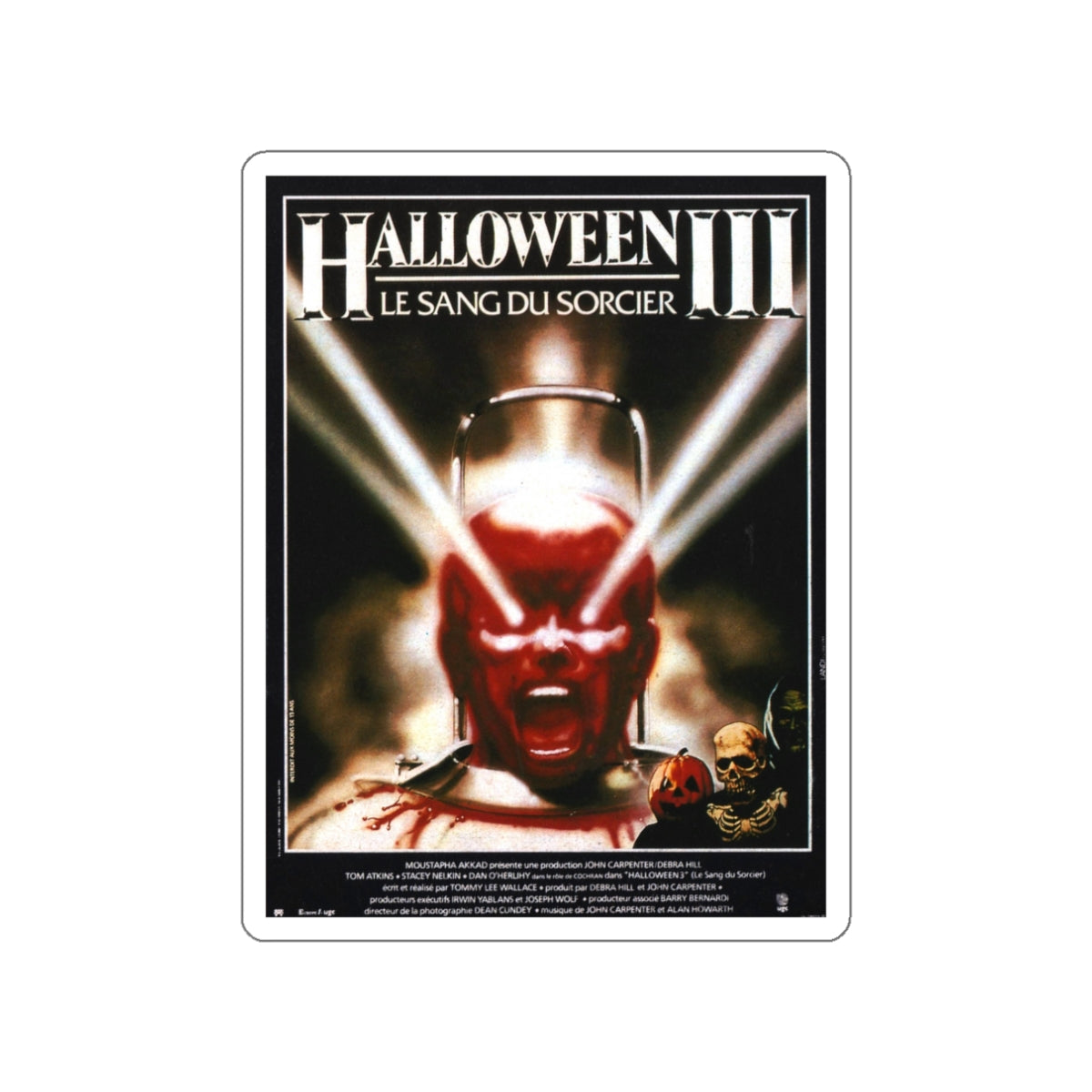 HALLOWEEN III (FRENCH) 1982 Movie Poster STICKER Vinyl Die-Cut Decal-3 Inch-The Sticker Space