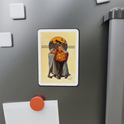 Halloween Scare, The Saturday Evening Post cover, November 2, 1935 (Magazine Illustration) Refrigerator Magnet