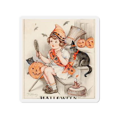 Halloween Spirits, Hearth and Home magazine cover (Magazine Illustration) Refrigerator Magnet