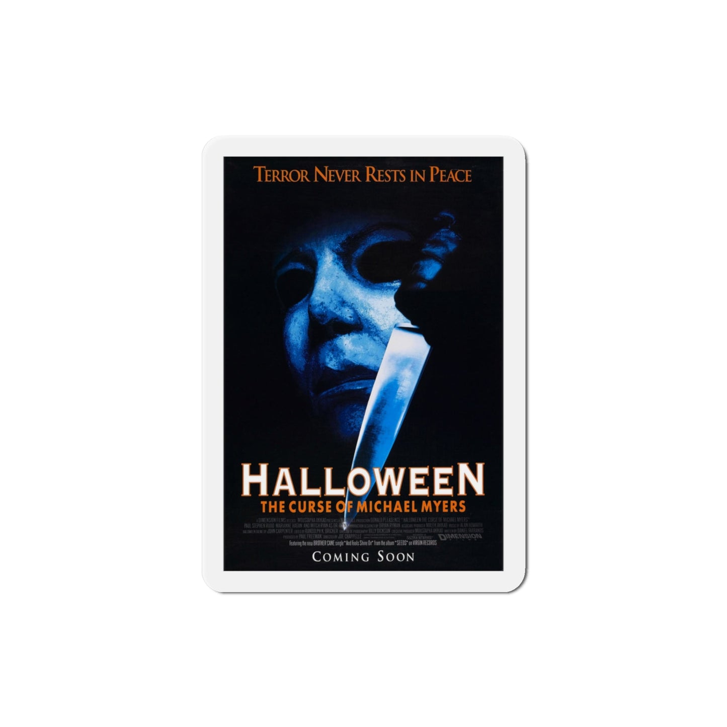 Halloween The Curse Of Michael Myers 1995 Movie Poster Die-Cut Magnet-3" x 3"-The Sticker Space