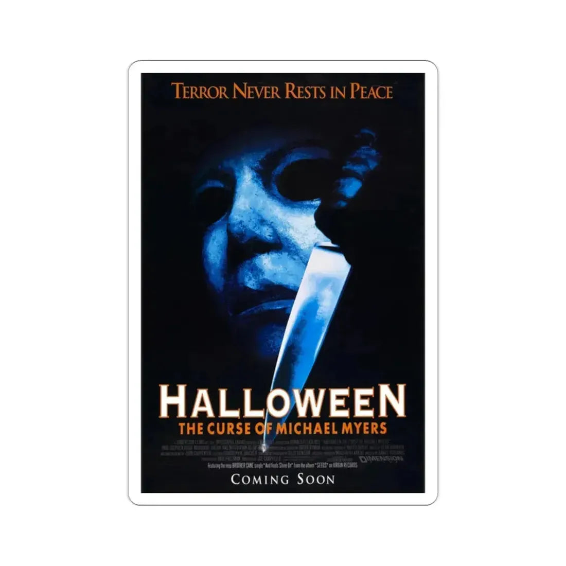Halloween The Curse Of Michael Myers 1995 Movie Poster STICKER Vinyl Die-Cut Decal 2 Inch - The Sticker Space