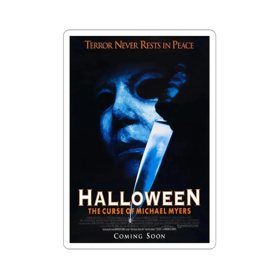 Halloween The Curse Of Michael Myers 1995 Movie Poster STICKER Vinyl Die-Cut Decal - The Sticker Space
