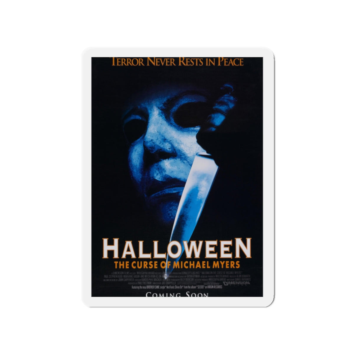 HALLOWEEN THE CURSE OF MICHEAL MEYERS 1995 Movie Poster - Die-Cut Magnet-2" x 2"-The Sticker Space