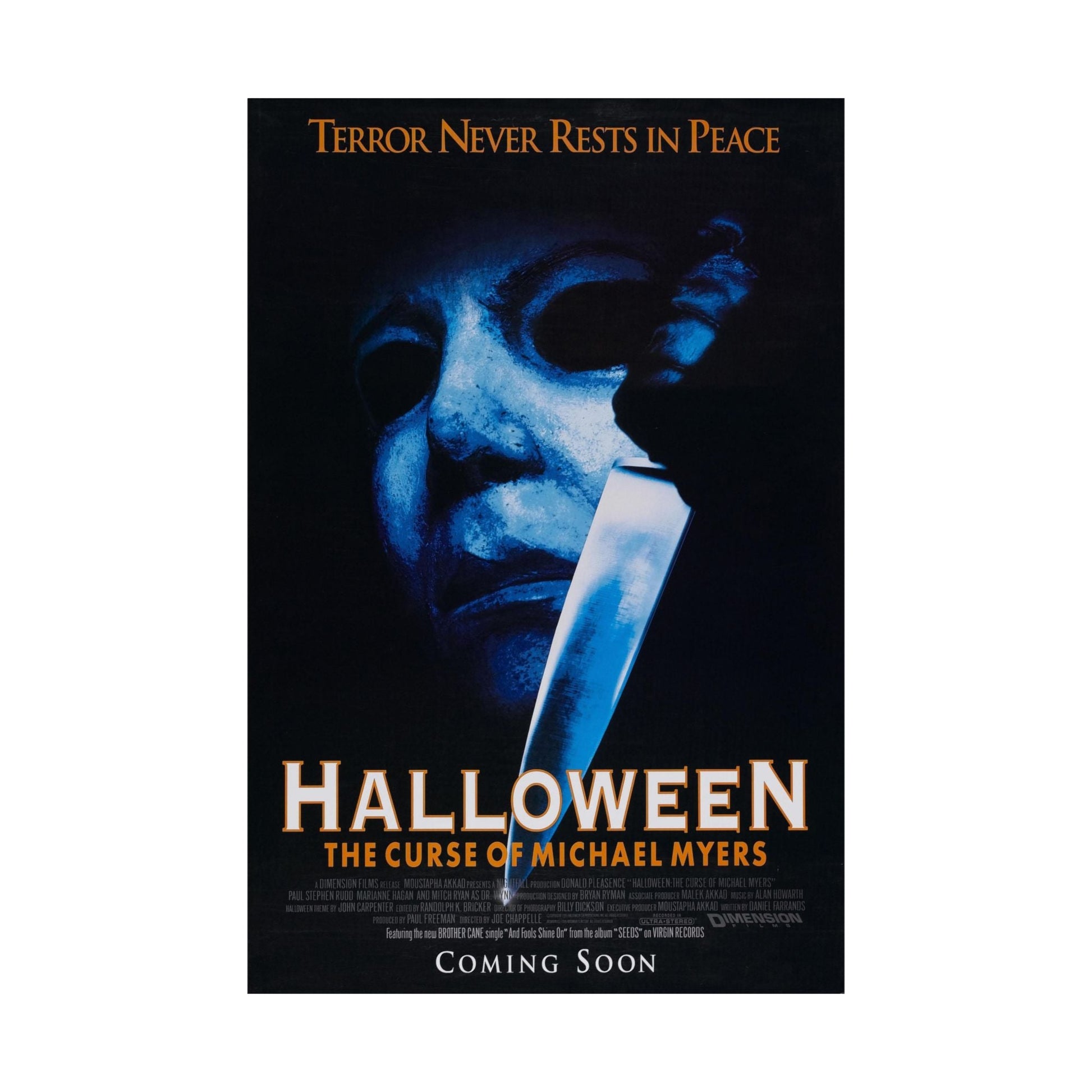 HALLOWEEN THE CURSE OF MICHEAL MEYERS 1995 - Paper Movie Poster-The Sticker Space