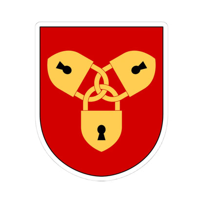 Hallsberg vapen (Sweden) (Coat of Arms) STICKER Vinyl Kiss-Cut Decal 4 Inch White - The Sticker Space