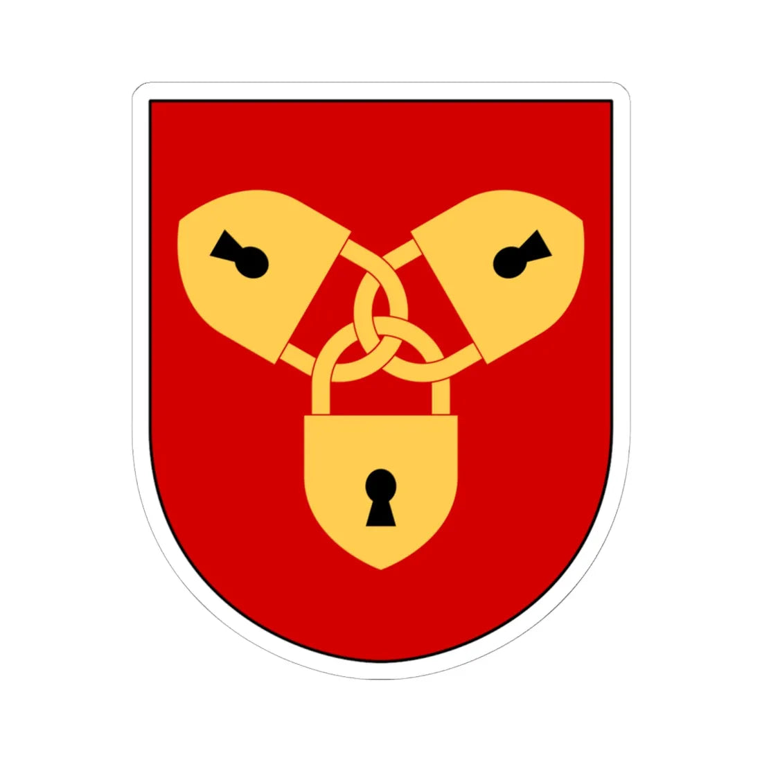 Hallsberg vapen (Sweden) (Coat of Arms) STICKER Vinyl Kiss-Cut Decal 6 Inch White - The Sticker Space