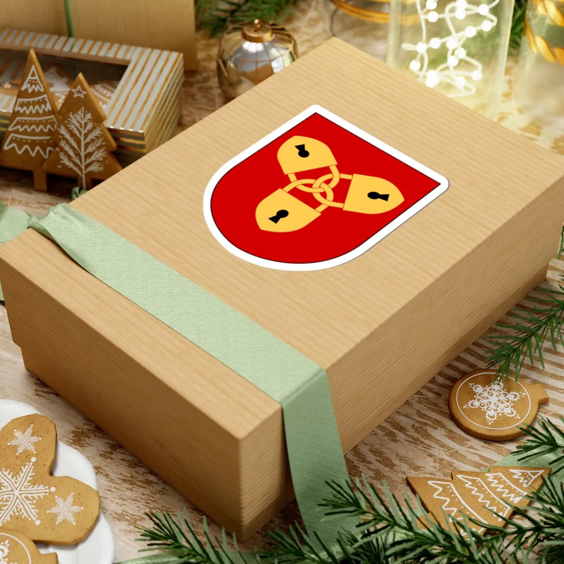 Hallsberg vapen (Sweden) (Coat of Arms) STICKER Vinyl Kiss-Cut Decal - The Sticker Space