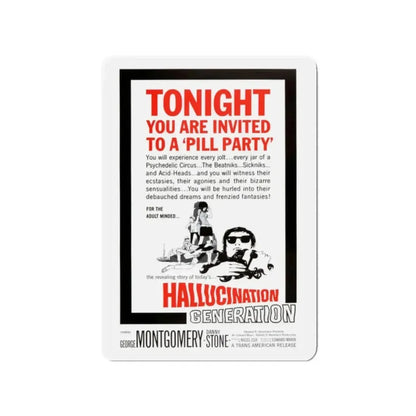 HALLUCINATION GENERATION 1966 Movie Poster - Refrigerator Magnet - The Sticker Space