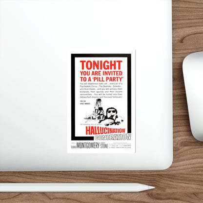 HALLUCINATION GENERATION 1966 Movie Poster STICKER Vinyl Die-Cut Decal-The Sticker Space