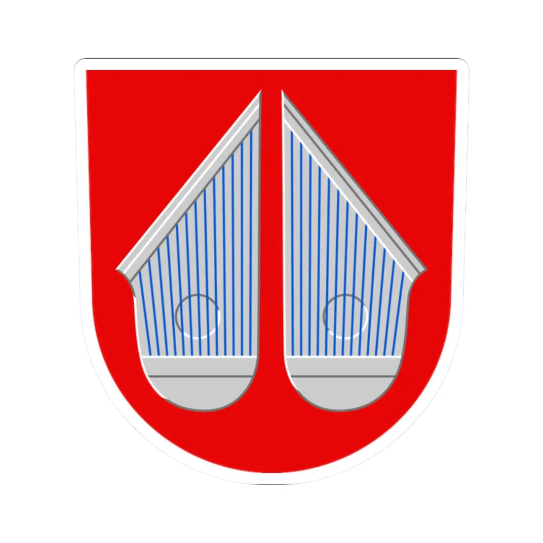 Halsua.vaakuna (Finland) (Coat of Arms) STICKER Vinyl Kiss-Cut Decal 2 Inch White - The Sticker Space