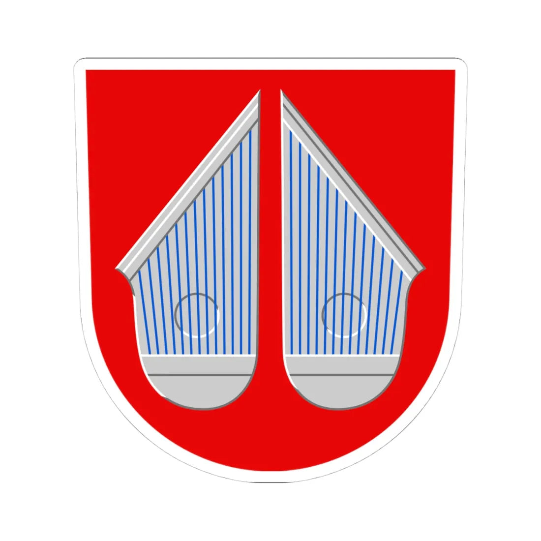 Halsua.vaakuna (Finland) (Coat of Arms) STICKER Vinyl Kiss-Cut Decal 4 Inch White - The Sticker Space