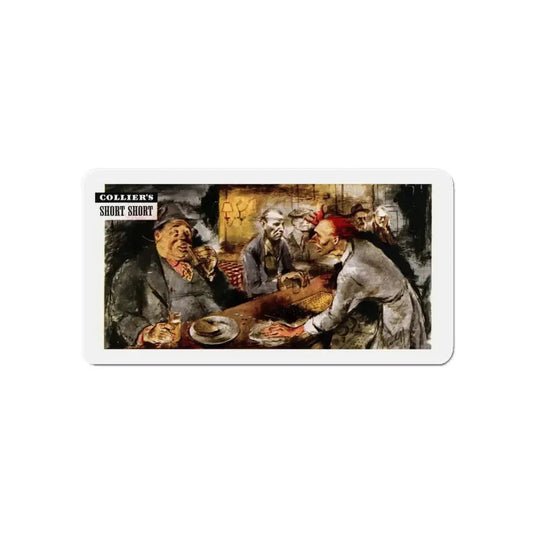 Ham on Cheese on Rye, Collier's, May 29, 1948 (Magazine Illustration) Refrigerator Magnet 6 Inch Die-Cut - The Sticker Space