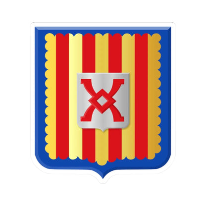 Ham-sur-Heure-Nalinnes wapen (Belgium) (Coat of Arms) STICKER Vinyl Kiss-Cut Decal 2 Inch White - The Sticker Space