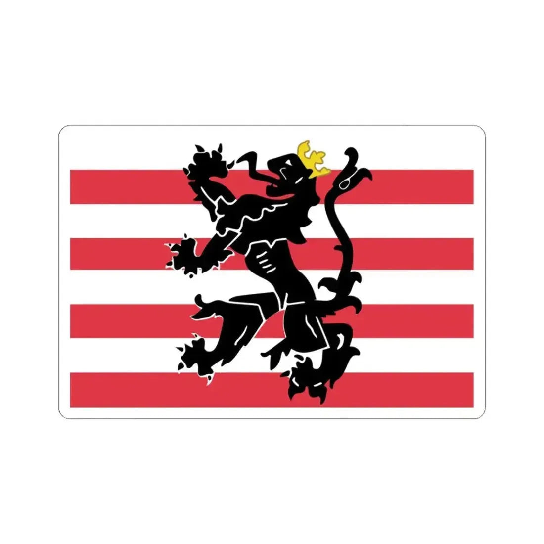 Ham vlag (Belgium) STICKER Vinyl Kiss-Cut Decal 3 Inch White - The Sticker Space
